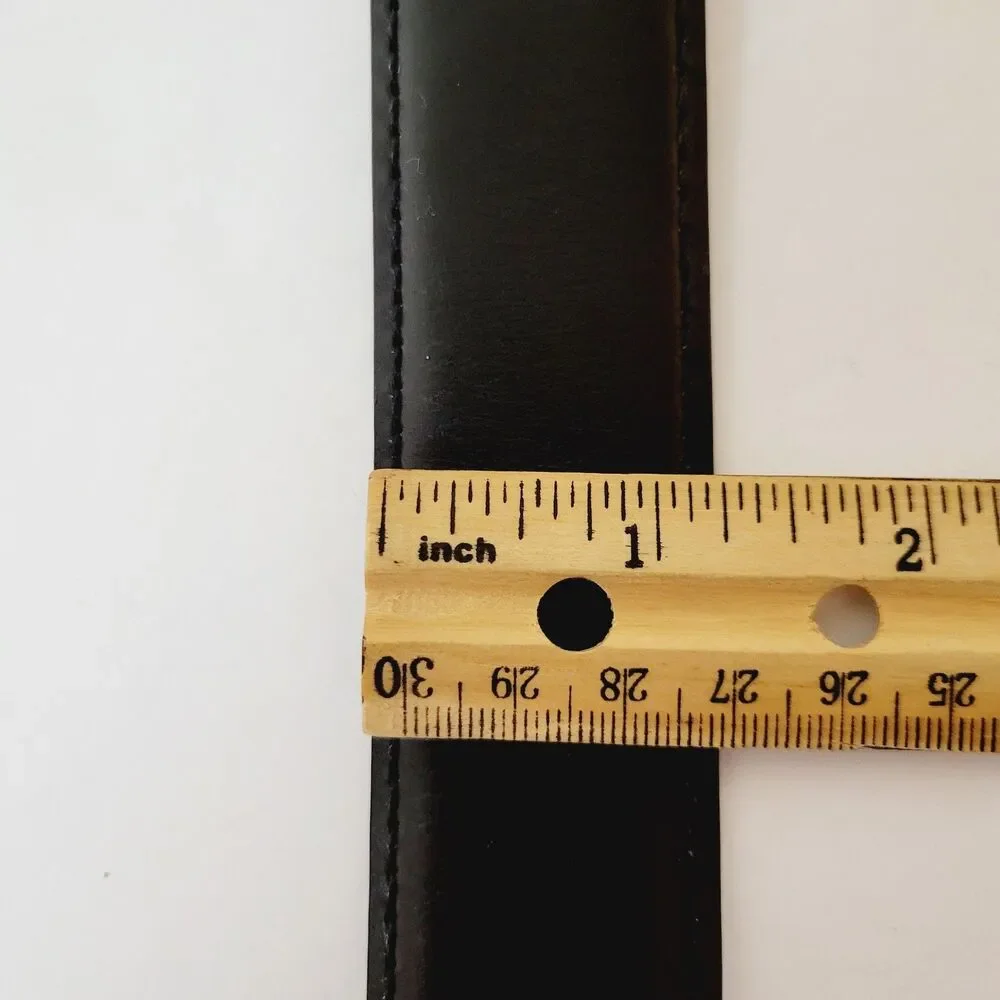 Hand Crafted Genuine Leather Black L9ng Mens Belt Size 54